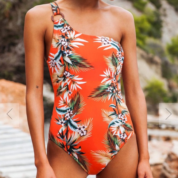 NWT SEAFOLLY OCEAN ALLEY ONE SHOULDER ONE-PIECE - Picture 5 of 10